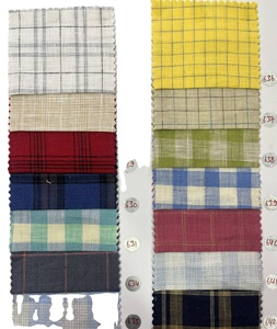 2024 Oeko-tex hilo de lino teñido 100% tela de lino respetuoso con el medio ambiente suave tejido transparente técnica Lisa Venta caliente para niñas/niños camisa - Product Image 1