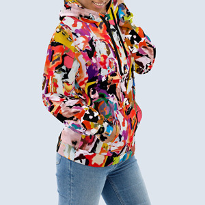 Sudadera con Capucha de Forro Polar con Estampado Digital Personalizado de Invierno, Ropa Urbana de Moda OEM, Etiqueta Privada, Tejido Transpirable - Product Image 4