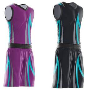 Maillot de basket-ball réversible léger personnalisé en gros t-shirt imprimé respirant grande taille uniforme d'été portable - Product Image 3