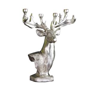 Grand bougeoir cerf fait à la main de style antique Design personnalisé en aluminium rétro et rustique de luxe disponible. - Product Image 5