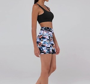 กางเกงขาสั้นผ้ายีนส์เอวสูงสำหรับผู้หญิงขาตรงกระดุมข้อมือผ้าฝ้ายยืดระบายอากาศได้ดีซักลายร้อนแรง - Product Image 5