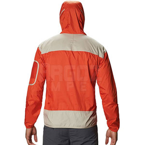 แจ็กเก็ตกันลมของผู้ชายเสื้อกันลมระบายอากาศได้ดีแห้งเร็วมีฮู้ดติดโลโก้ด้านหน้า - Product Image 2