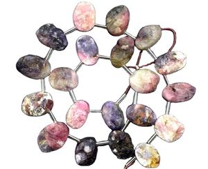 พลอยทัวร์มาลีนธรรมชาติแบบไม่ผ่านการบำบัด,พลอยรูปวงรีหยาบสำหรับการทำเครื่องประดับ1เส้น20ชิ้น - Product Image 1