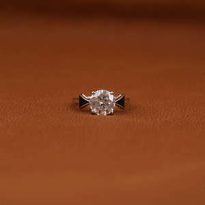 Luxury <b>Custom</b> Men's Round Cut Lab Grown Diamond Engagement <b>Ring</b> 14KT Solid Gold Solitaire Setting Certified Diamond <b>Ring</b> - Product Image 1