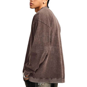 Sweat-shirt délavé à l'acide pour hommes 100% coton motif solide durable et vente chaude pour la saison d'hiver - Product Image 4