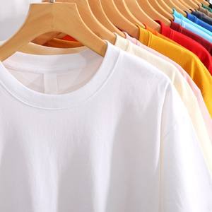 T-shirt en coton 200g pour homme et femme, col rond, manches courtes, coupe ample, grande taille, couleur unie, t-shirt basique, fabrication directe d'usine OEM - Product Image 3