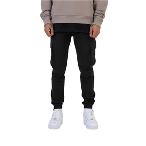 กางเกงคาร์โก้ผ้าแคนวาสผู้ชายทรงลำลองเอวกลางผ้าฝ้ายแห้งเร็ว คอลเลคชั่นใหม่ ขายส่งจากโรงงาน รับผลิตแบบ OEM - Product Image 4