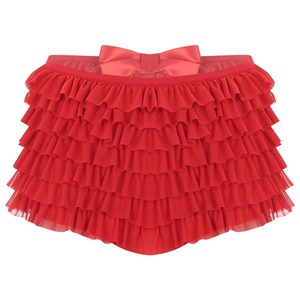 Women Plus Size Sexy Ruffled Hot Shorts Vacation Beach Nightclub Streetwear Bloomers Casual Autumn Tiered <b>Lace</b> <b>Elastic</b> Waist - Product Image 2