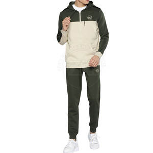 Ensemble de survêtement décontracté XXL pour hommes, vente en gros, tailles plus, logo personnalisé, coupe-vent, respirant, écologique, léger, 100 % coton - Product Image 1