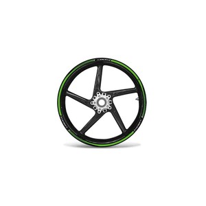 Kit de bandes adhésives vertes, autocollant de roue compatible avec jantes de 17 pouces pour motos Kawasaki Z800, autocollants décoratifs pour moto - Product Image 1