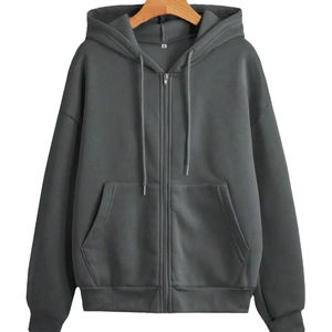 Sudadera con Capucha Personalizable para Hombre, Otoño Invierno, Informal, Personalizada, Manga Larga, Color Sólido, Ajuste Holgado, Teñido Liso - Product Image 4