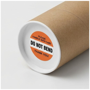 Étiquettes d'avertissement de sécurité personnalisées, ne pas plier, rouleau d'autocollants, étiquettes adhésives blanches, diamètre du noyau 3 mm Manutention et soin des emballages en carton, petit format - Product Image 3