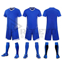 Set Jersey Sepak Bola Bernapas Cepat Kering Bermotif Pakaian Klub Sepak Bola Celana Pendek Jersey Sepak Bola Kustom Edisi Pemain Musim Panas
