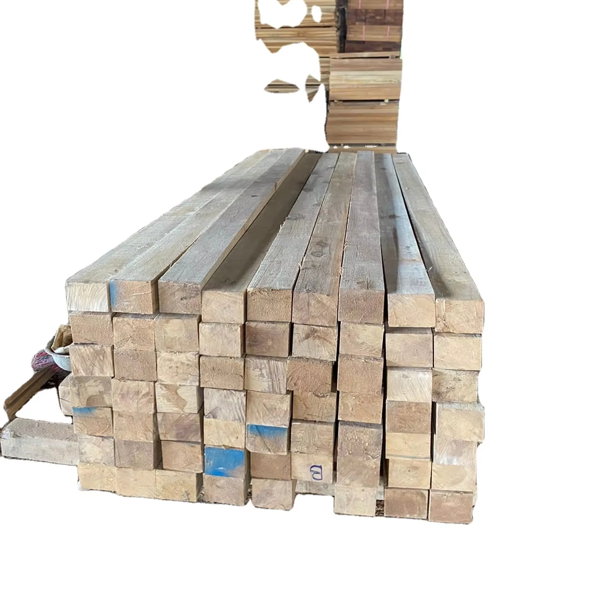 Premium Teak Round Logs with Bark Sourced from Laos Forests