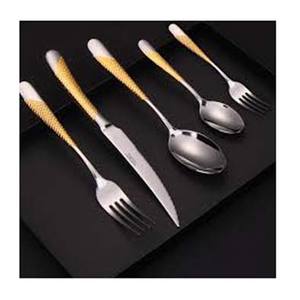 Juego de cubiertos de latón moderno, vajilla de acero inoxidable, cuchara, cuchillo, tenedor, diseño real dorado, regalos de boda, juegos de cubiertos para invitados - Product Image 6