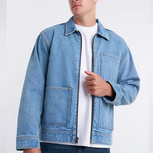 Chaquetas Vaqueras para Hombre al por Mayor OEM, Nueva Colección 2026, Chaqueta Vaquera de Moda para Hombre, Chaquetas Vaqueras Azules Más Vendidas, Camisa Casual con Cremallera - Product Image 2