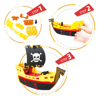 Kit de modèle de bateau pirate en mousse 3D, puzzle EVA non toxique, jouet éducatif pour enfants, cadeau