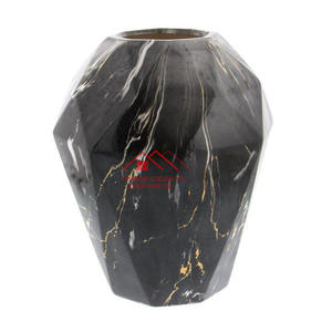 Jarrón de suelo de mármol blanco con Diseño a rayas superventas de 2024 para decoración de mesa de centro de Hotel en casa y florero de mármol para uso en bodas - Product Image 5