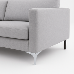 Pieds de meubles triangulaires en plastique robustes de 12 cm, argentés, modernes, en PP, pour canapé et armoire, pour salon - Product Image 2