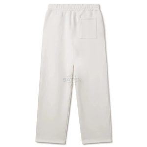 กางเกงวอร์มทรงตรงผ้าฟลีซฟอกสีสไตล์วินเทจลำลองคุณภาพสูงสำหรับผู้ชาย - Product Image 2