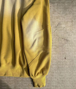 Sweat à capuche surdimensionné délavé Sportish Impex, de haute qualité, effet délavé au soleil, lourd, fermeture éclair, tricot gaufré en coton, logo personnalisé - Product Image 4