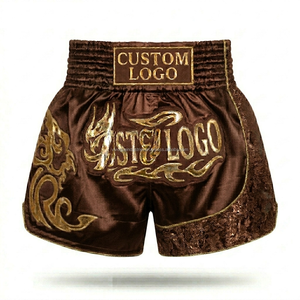Shorts de lutte OEM, vente en gros d'usine, logo personnalisé, satin durable, 100% polyester, fournisseur de marque privée - Product Image 4