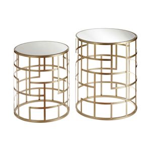 Table d'appoint de luxe à armature en métal doré pour salon, meubles de maison et restaurant au meilleur prix - Product Image 1
