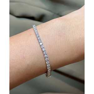 Pulsera de Diamantes Minimalista de 0.10 CT para Mujer, Joyería Fina Delicada y Elegante, Regalo, Pulsera de Diamantes Reales - Product Image 2