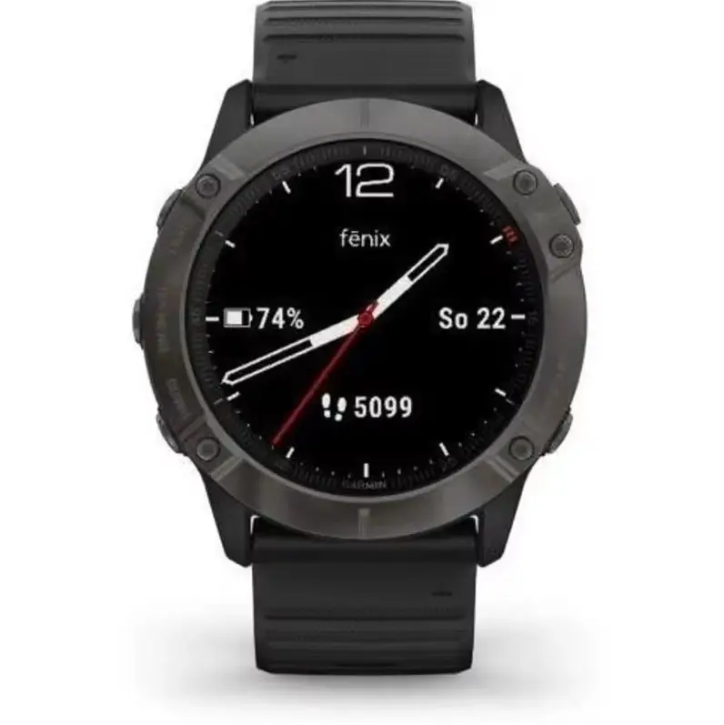 Stock GARMINS Fenix 6X 6S Pro Solar Edition zaffiro Multi sport GPS-Watch nero nuovo