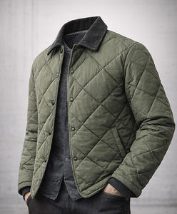 Veste matelassée respirante pour homme, veste d'hiver légère et isolée, veste d'extérieur chaude, style doudoune, couture en diamant, veste rembourrée en coton - Product Image 3