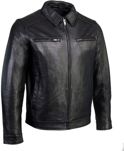 Chaquetas de cuero genuino personalizadas para hombre, abrigo de motorista estilo motocicleta, prendas de vestir exteriores de moda para ropa informal - Product Image 2