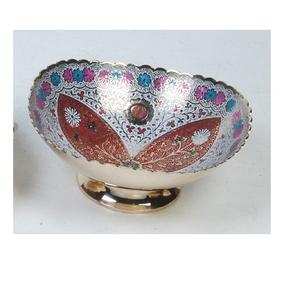 Frutero de Metal Pulido Brillante de Estilo Tradicional, Tazón para Servir Chocolate, Frutos Secos y Dátiles, Artículo Decorativo para Mesa - Product Image 4