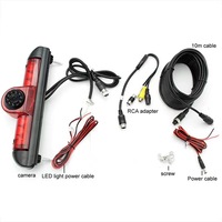 Caméra de recul grand angle à vision nocturne | AHD 1080P | Feu Stop Additionnel Hautement Placé pour Opel Vivaro B X82 Renault Trafic 2014-2024