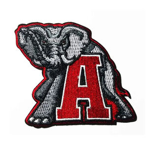 Meilleures ventes : Écussons brodés personnalisés fabriqués en usine, OEM, très demandés, formes Cœur et Fleur, à coudre, en Coton/Laine/Polyester - Product Image 2