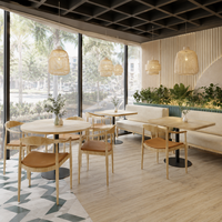 Fabricant de mobilier de restaurant, banquette incurvée moderne rembourrée, canapé, table et chaise de salle à manger pour café et hôtel