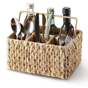 Porta cubiertos de jacinto de agua, contenedor de cubiertos, cesta natural para guardar cubiertos - Product Image 3