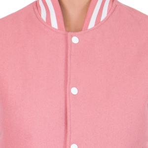 Nueva chaqueta de béisbol de manga larga de retazos personalizada al por mayor para mujer, chaquetas recortadas de Letterman Varsity, chaquetas de Bombardero - Product Image 6