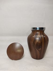Urnas de recuerdo funerarias de metal de precios bajos Urnas de cremación de recuerdo hechas en India de alta calidad con color marrón - Product Image 3