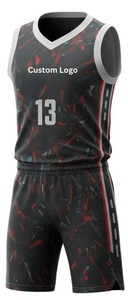 Ensemble de maillots de basket-ball en polyester respirant unisexe, avec design en sublimation personnalisée, vêtements de sport en gros, uniformes de baseball, softball - Product Image 2