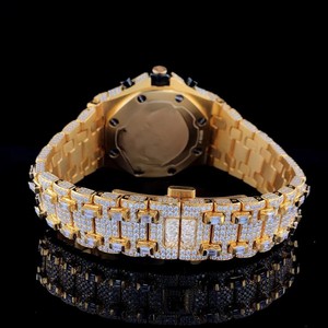 Reloj de Lujo para Hombre, Diseño Hip Hop, Mecánico, de Oro Blanco, con Diamantes Incrustados - Product Image 3