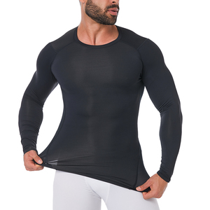 Rash Guards pour hommes Sportswear Logo personnalisé impression solide Rash Guards respirant léger séchage rapide Rash Guards en gros - Product Image 2