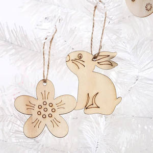 Decorazioni Pasquali in <span class=keywords><strong>Legno</strong></span> a Forma di Fiore, Ritagli Decorativi Non Finiti, Dischi in <span class=keywords><strong>Legno</strong></span> Grezzo per Fai da Te e Artigianato - Product Image 4