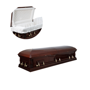 Ataúdes de ataúd de madera natural de estilo moderno a precio competitivo, suministros funerarios personalizados del proveedor de ataúd de Vietnam - Product Image 1