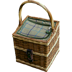Panier de pique-nique en osier Beaufort avec sac pique-nique surdimensionné de style traditionnel français glacière équipée - Product Image 1