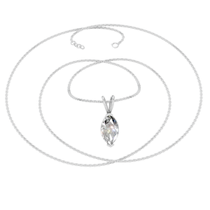 Collier pendentif élégant en chaîne à maillons en or massif 14 carats avec grappe de diamants en moissanite, style tendance pour femmes, directement de l'usine, IGI - Product Image 5