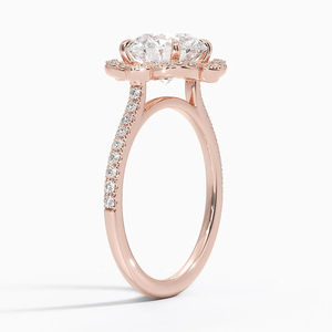 สง่างาม1.50กะรัตห้องปฏิบัติการตัดเพชร14K กุหลาบง่ามทองการตั้งค่าแหวนหมั้นงานแต่งงานอินเทรนด์ของขวัญเครื่องประดับเจ้าสาว - Product Image 3