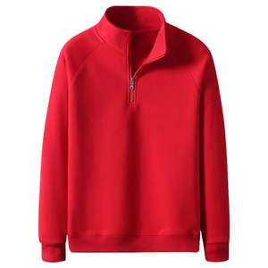 Custom Men's Heavy Weight Cotton Quarter Zip Hoodie Oversize Drop Shoulder Thermal Zipper Functional Winter Thermal Hoodies - Product Image 4