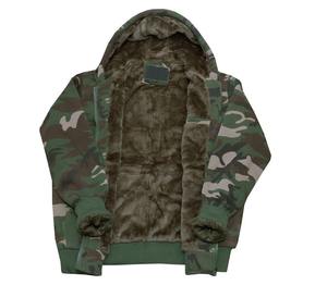 Veste Thermique Camouflage pour Homme: Sweat à Capuche Tactique à Fermeture Éclair et Doublé de Fourrure - Product Image 6