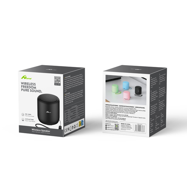 3W BT Speaker SPA-150 Mini Black Waterproof LED with Microphone Auxiliary Communication Plastic and Metal Cabinet