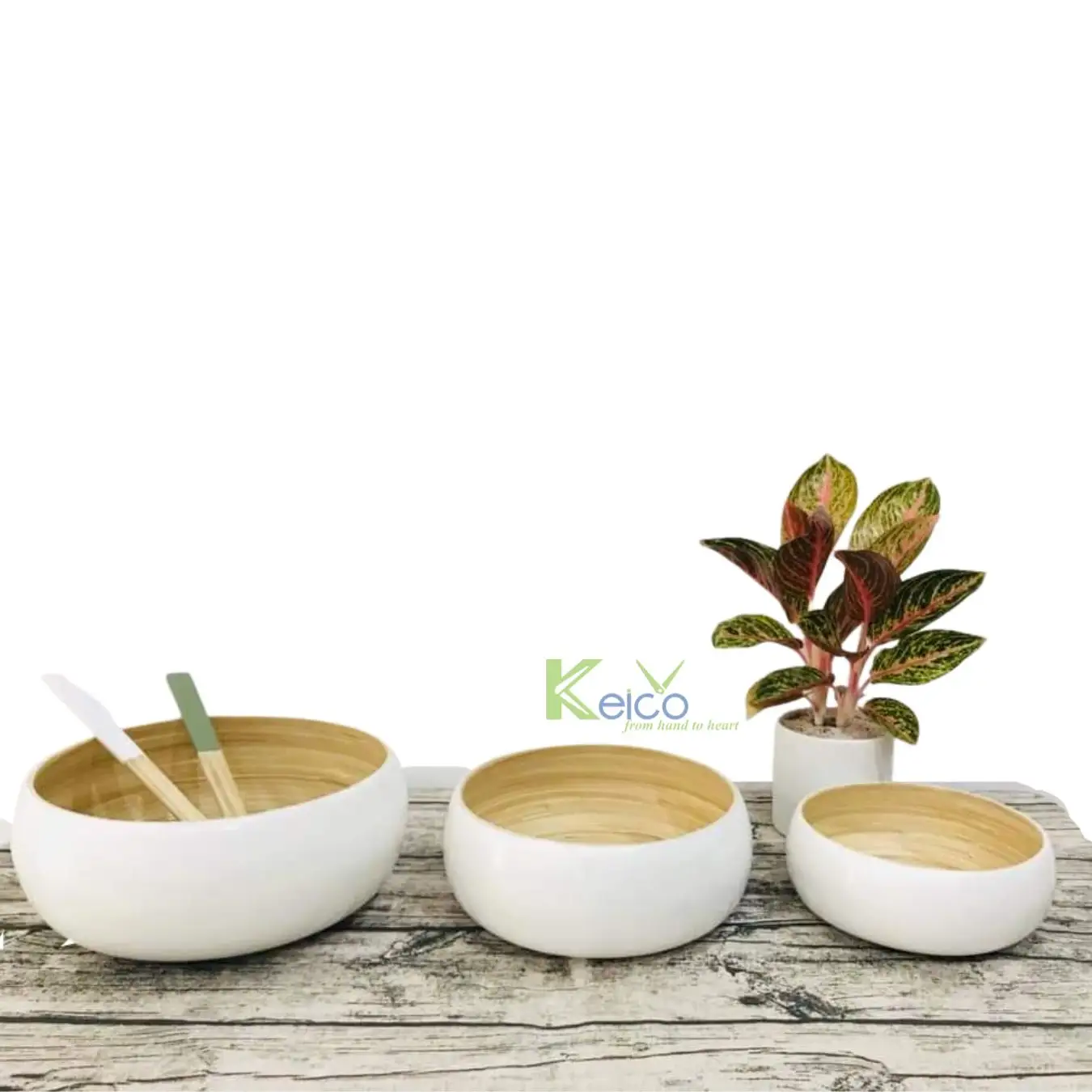 Sustainable Unbreakable Eco-Friendly Bamboo Salad Bowl With Custom Service For Restaurant Good Price 100% Natural from Vietnam